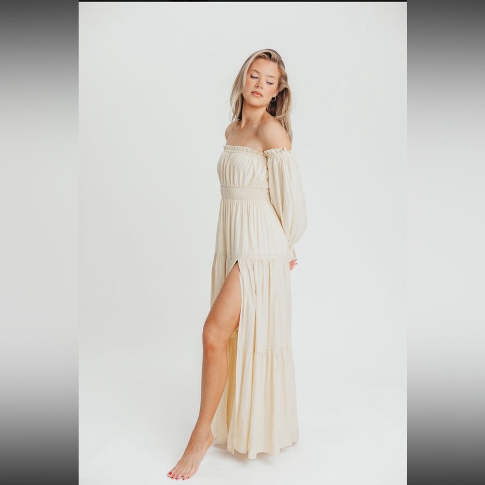 Harper Cru Long Sleeve Off- Shoulder Dress